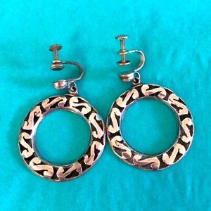 Vintage screw back sterling earrings